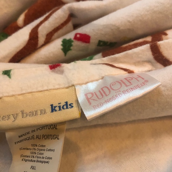 Pottery Barn kids Christmas Rudolph flannel set full 4 pieces price is firm! - Picture 2 of 6